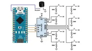 Multiplexer 74HC4051 Interfacing With Arduino Nano