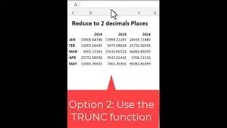 Trunc function in Excel 