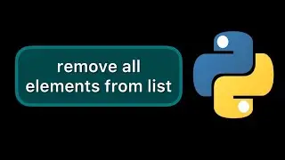 There are two ways to remove all elements from a list in python #Shorts