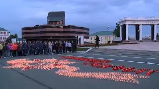 «Огненная картина войны» зажглась на площади Победы в Саранске