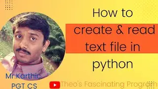 How to create text file in python|| How to read text file in python#pythonprogramming #python
