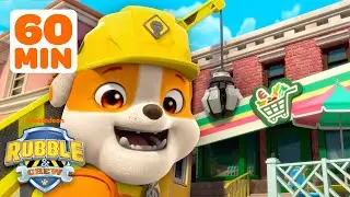 Rubble Builds Restaurants & Cafés! w/ Mix & Wheeler | 1 Hour Compilation | Rubble & Crew