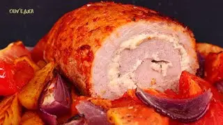 И почему я раньше ТАК ПРОСТО НЕ ГОТОВИЛА? СОЧНЫЙ Мясной рулет  в духовке/Рулет из свинины| Оливьедка