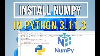 How to install NumPy on Python 3.11.3  in Windows 11 |  PIP install NumPy | NumPy installation