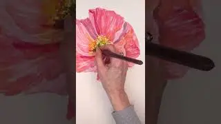 How to paint a Large Watercolor Poppy 