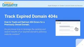 How to Track and Redirect 404 Errors for a Previously Owned Domain.