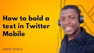 How to bold a text in Twitter Mobile
