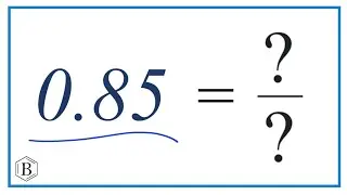 0.85 as a Fraction (simplified form)