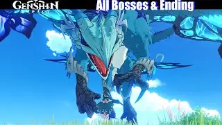 Genshin Impact - All Bosses & Ending (PC / PS4 Pro)