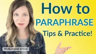How to Paraphrase | Tips & Practice | English Writing Skills
