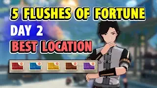 Day 2 Five Flushes of Fortune - Blue Subject Best Location | Genshin Impact