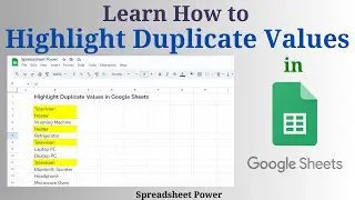 How to Highlight Duplicates in Google Sheets