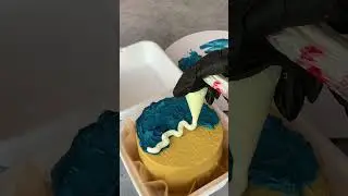 Рисую 🌊 на БЕНТО-ТОРТЕ 