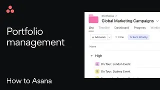 How to Asana: Portfolio management