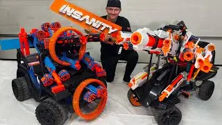 XSHOT TANK vs NERF WAR CAR