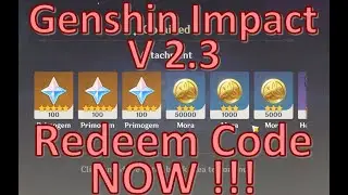 Genshin Impact V 2.3 Code Redeem !!! Guide To Redeem!!!