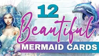 LET'S CREATE MERMAID CARDS using PET stickers | HANDMADE BIRTHDAY CARD MAKING TUTORIAL | Journalsay