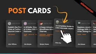 Elementor Blog Post Card Carousel/Slider Layout Design in WordPress (Elementor Custom Skin Loop)