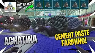 How To Make A Cement Paste Farm! Achatina Taming - ARK Lost Island