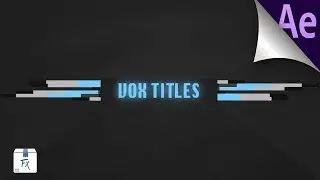 Vox Title Animation Motion Graphics | After Effects