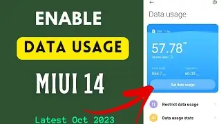 How to enable data usage on miui 14||How to enable data usage in redmi|