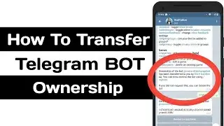 How To Transfer Telegram Bot Ownership To Another Account