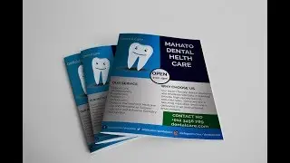 Dental Care Flyer Design ! How to Design A  Flyer ! create flyer design in Photoshop