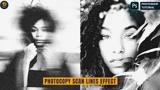 NEW Photocopy Scan Line Effect | Easy Photoshop Tutorial