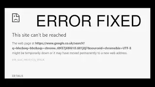 How to fix This site cannot be reached Google Chrome