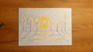 Как нарисовать зиму