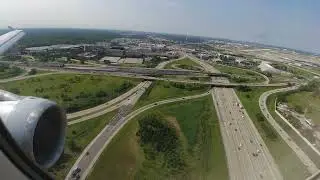 Takeoff and Landing: American Airlines Airbus A321 Landing In Chicago O'Hare From DFW