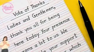 Simple Thank you speech in english for beginners, vote of thanks for any events, best speech