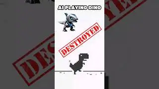 AI Beats Google Dinosaur Game 🦕 #shorts #gamer #gaming