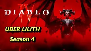 Diablo 4 Season 4 - Uber Lilith (without Holy Bolt) - Necromancer Minion (Golem) build