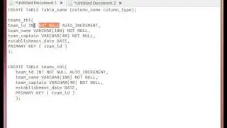 MySQL Tutorial from Terminal 7/27: Creating / Deleting Tables