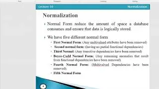 Normalization in Databases