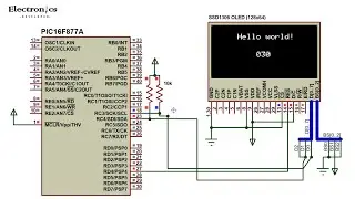 Interfacing PIC16F877A with SSD1306 OLED display | Simulation