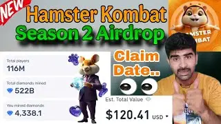 Hamster Kombat season 2 Airdrop snapshot done Hamster kombat Season 2 Airdrop Claim Date..