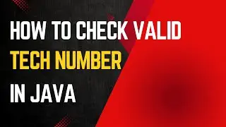 How to check valid Tech Number in Java | Coding Skills