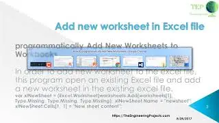 098 - Add new worksheet in Excel file in C#