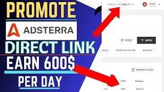 Promote adsterra direct link ? Increase adsterra CPM Never Bannd Account