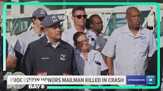 Neighbors, postal workers hold procession on route of mailman killed in Tampa hit-and-run