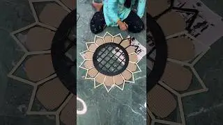 Cardboard recycling idea with ice cream sticks 