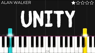 Alan Walker - Unity (ft. Walkers) | EASY Piano Tutorial