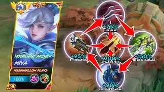 FINALLY! MUST TRY NEW MIYA 1 HIT BUILD 2024! (INSANE DAMAGE) │ BUILD TOP 1 GLOBAL MIYA ~ MLBB