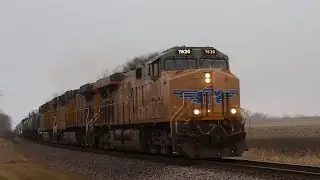 Final Train Of 2024! UP 7820 Leads UP MCHAL Near South Beaver Dam, WI UP Adams Sub