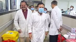 Goan Reporter:: Minister Vishwajit Rane today made a surprise visit to super Speciality Block, GMC