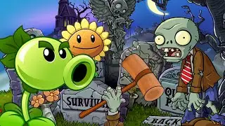 РАСТЕНИЯ против ЗОМБИ или PLANTS vs ZOMBIES. Серия 4: Ночная атака зомби