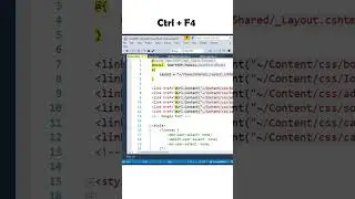 Close the currently active tab in Visual Studio | 