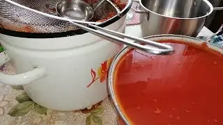 👩🏻‍🌾🍅КАК СДЕЛАТЬ ТОМАТНЫЙ СОК НА ЗИМУ БЕЗ СОКОВЫЖИМАЛКИ. САМЫЙ ПРОСТОЙ СПОСОБ